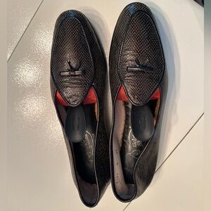 Metallic Snake Belgian Shoes (Belgian Loafers) 8.5N